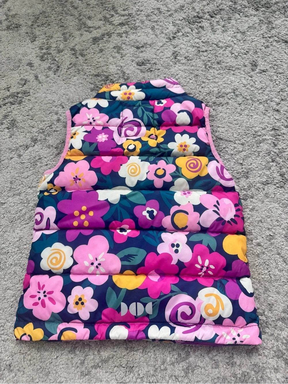 Hanna Andersson Floral Puffer Vest Girls Size 5 / 110
